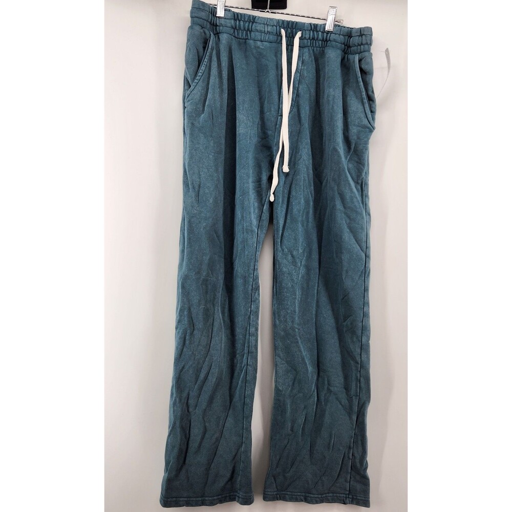 Threads 4 Thought Men's Blue Large Kevin Mineral Wash French‎ Terry Pants NWT